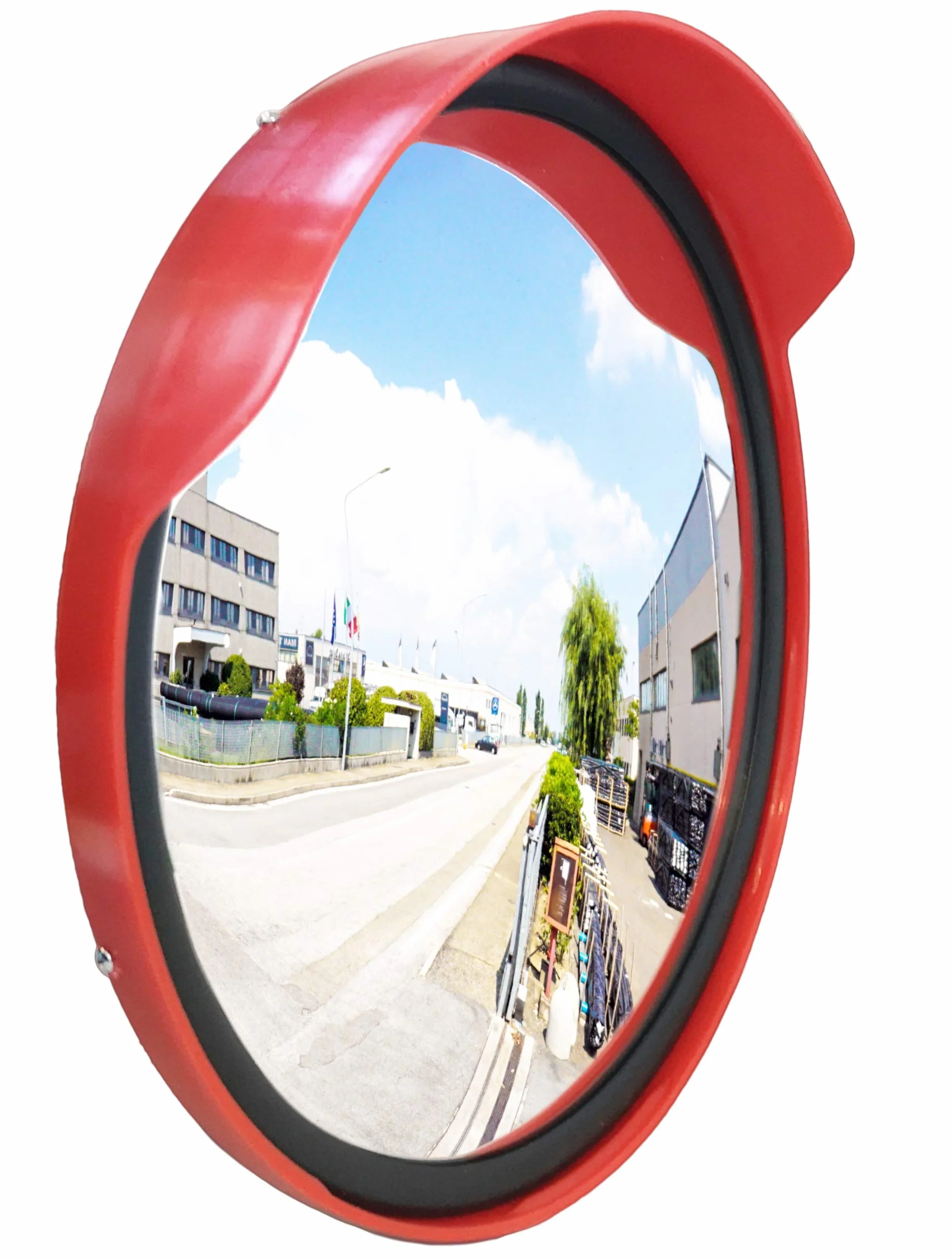 Specchio per traffico convesso 60 cm specchio panoramico interni ed esterni grandangolare per la sicurezza stradale garage negozio con guarnizione in PVC