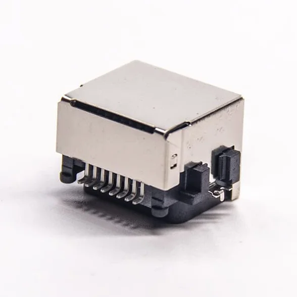 Elecbee Connettori RJ45 Femmina SMT PCB Mount Offset 90 Gradi senza LED 8p8c