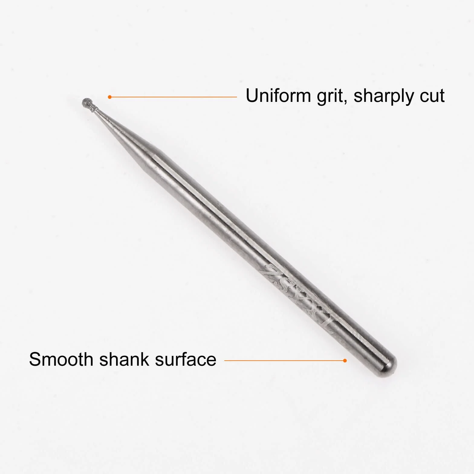 sourcing map 30pcs Diamante Macinazione Frese Intaglio Bit 1mm Forma Sfera Testa Montato Punto 1/8 Shank per Strumento Rotante