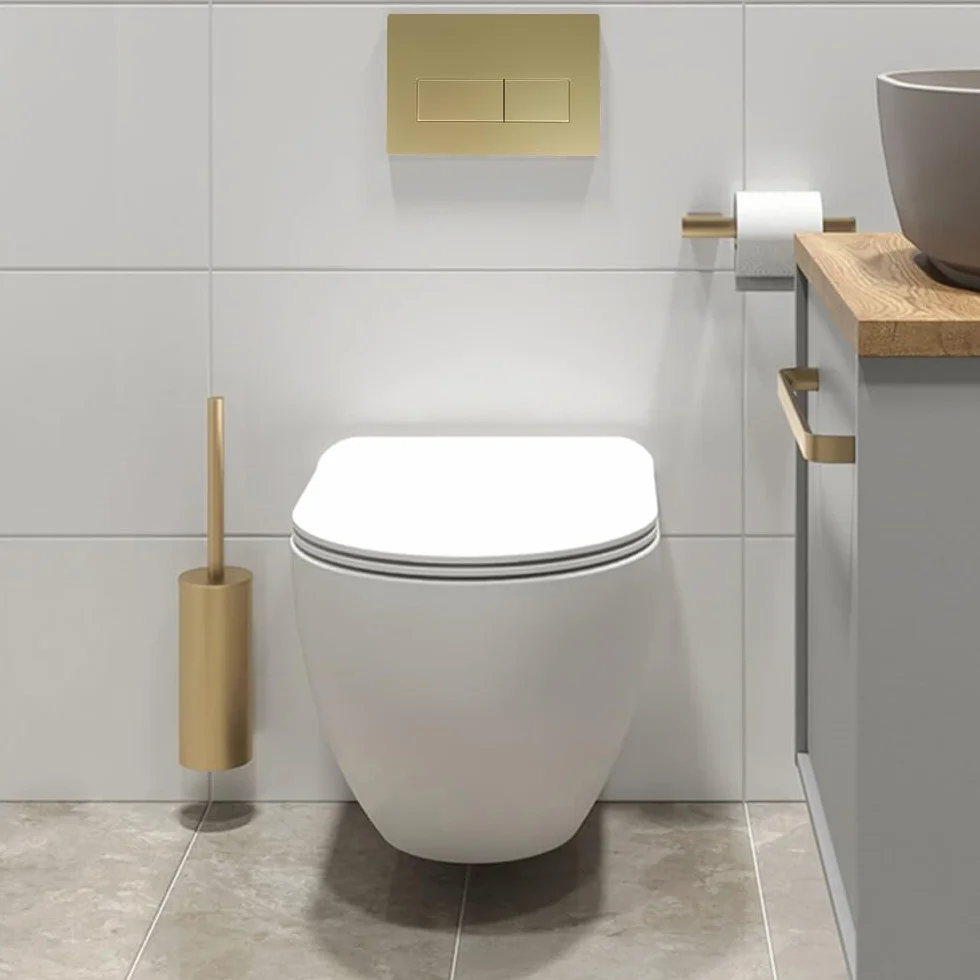 Piastra per WC Geberit Sigma UP300 UP320 doppio risciacquo oro