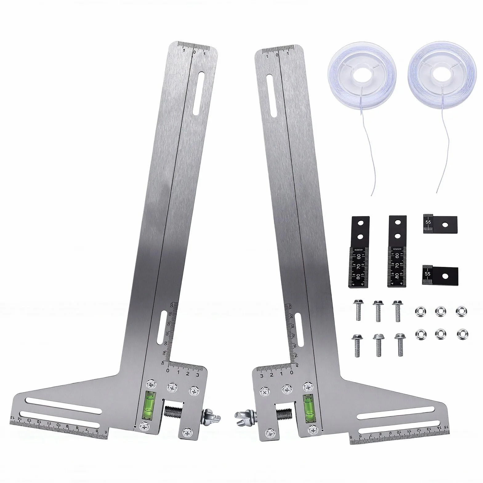 Righello per Posizionamento Elevatore, Calibro Guida 400 mm in Acciaio Inossidabile, Strumento di Misurazione Preciso per Manutenzione Ascensori e Dimostrazioni Scolastiche