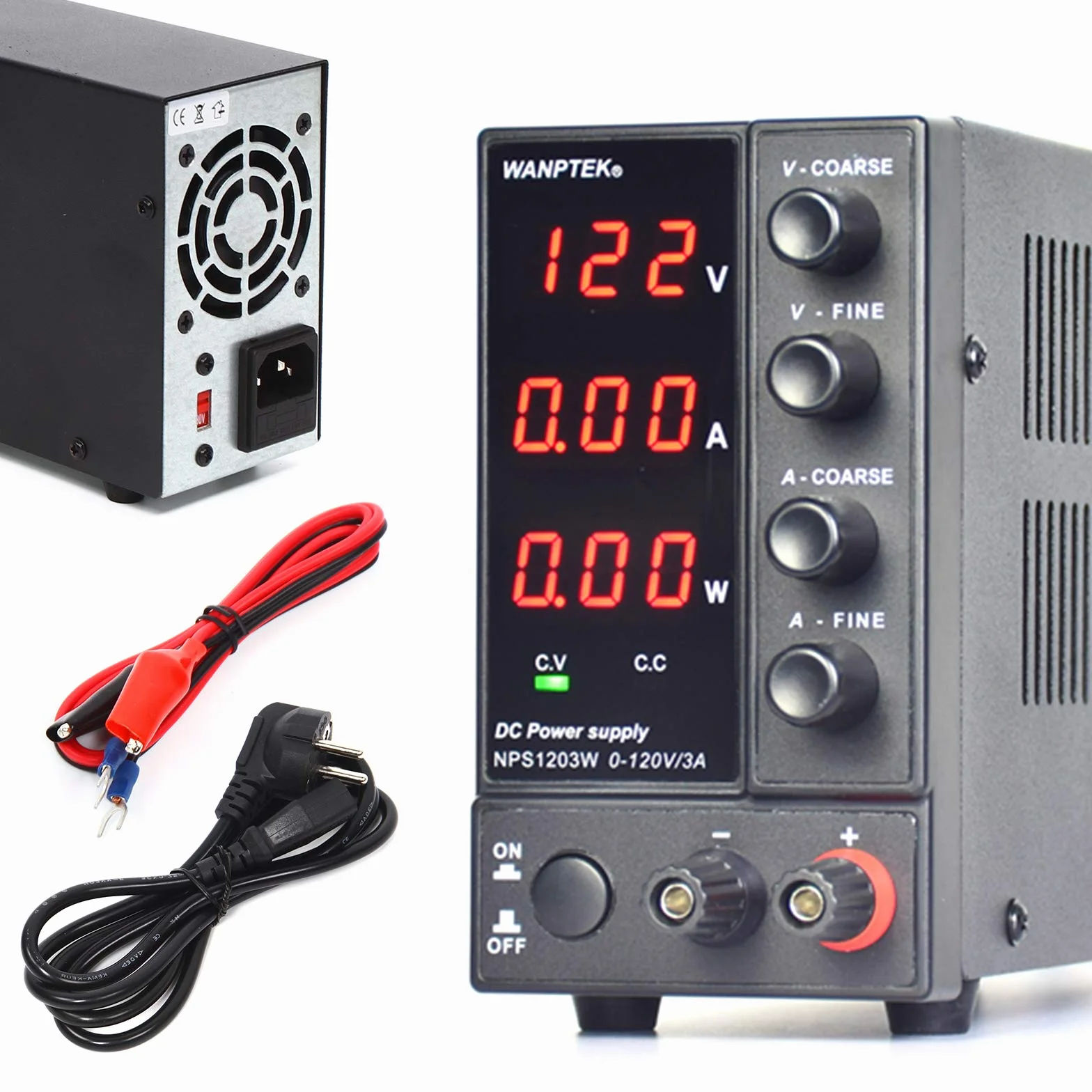Alimentatore da laboratorio 0-120 V DC 3 cifre, alimentazione continua 0-3 A