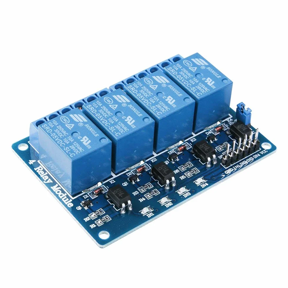 ELEGOO 4 Channel DC 5V Relè Modulo Relay con Accoppiatore Ottico 1280 DSP Arm PIC AVR per Arduino Raspberry Pi