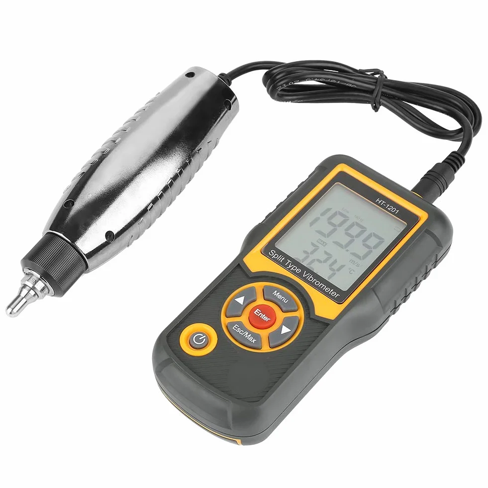 Misuratore di Vibrazioni Digitale di Tipo Diviso Tester del Sensore di Accelerazione Misurazione Ampia dell'ideale per Applicazioni Elettriche Meccaniche