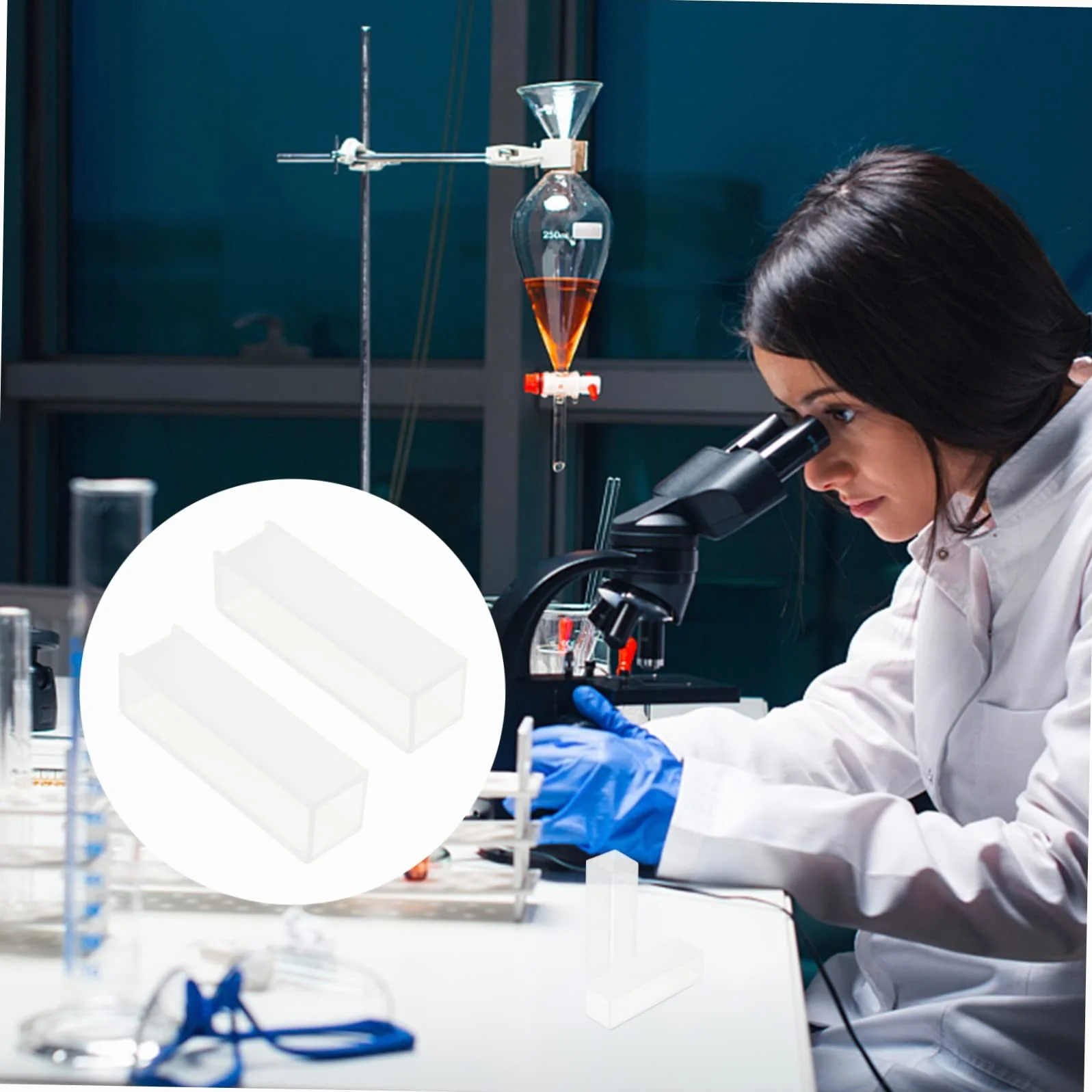 Cuvetta Di Vetro Transparente Standard 4 Pezzi Per Analisi Comparative Da Laboratorio Compatibile Spettrofotometri