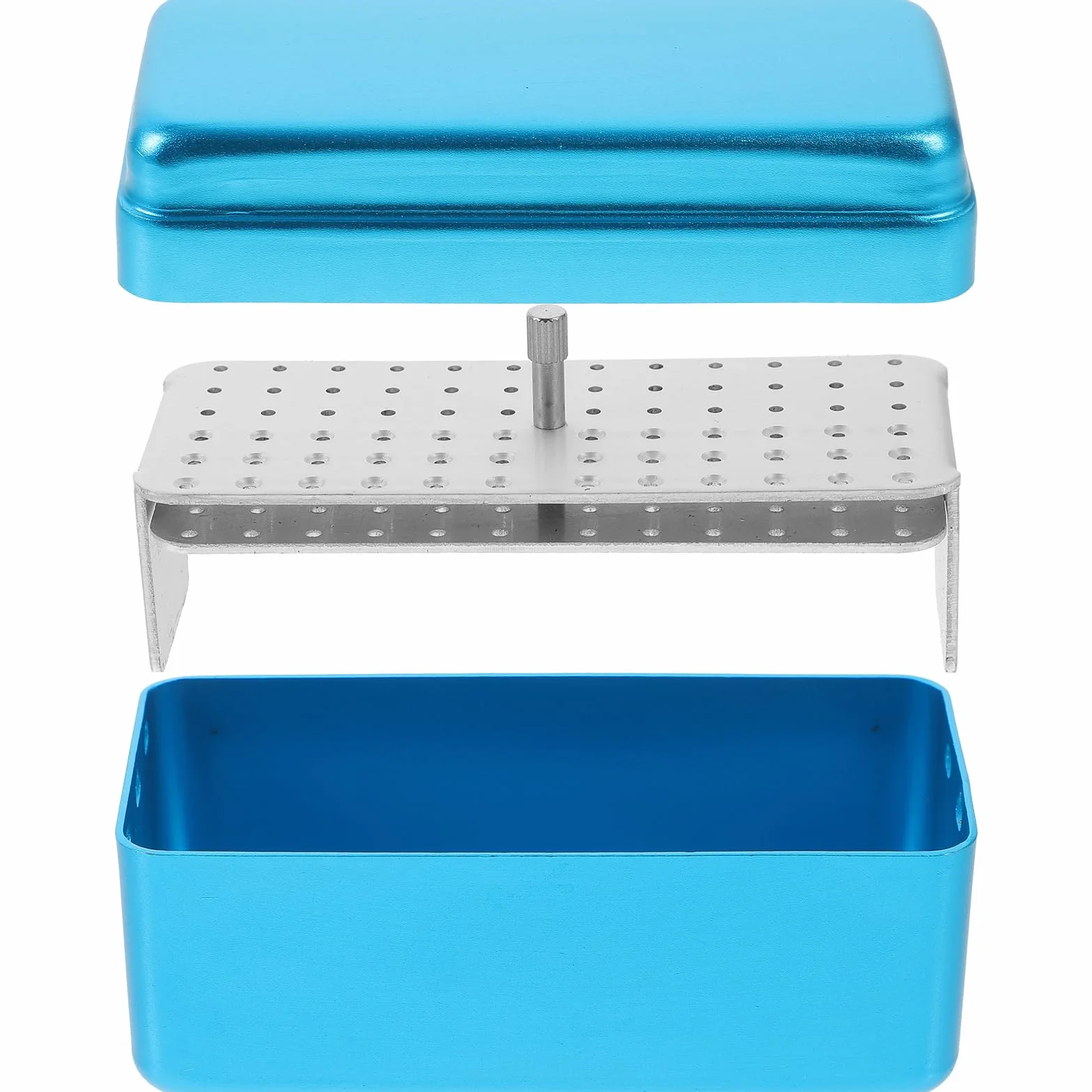 Vassoio disinfettante per strumenti, Vassoio di sterilizzazione Organizzatore porta frese dentali Sterilizzatore medico Sterilizzatore per frese dentali Organizzatore di ferro ad alta pressione