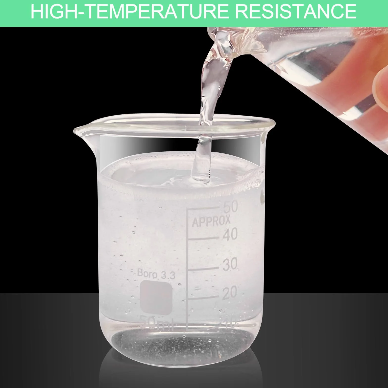 Lixiluxia 5 Pezzi Bicchiere Graduato, Becher Graduato in Vetro Borosilicato 3.3, Contenitore Graduato per Liquidi, Vetreria da Laboratorio, Misurino Graduato in 5 Dimensioni 100ml 50ml 25ml 10ml 5ml
