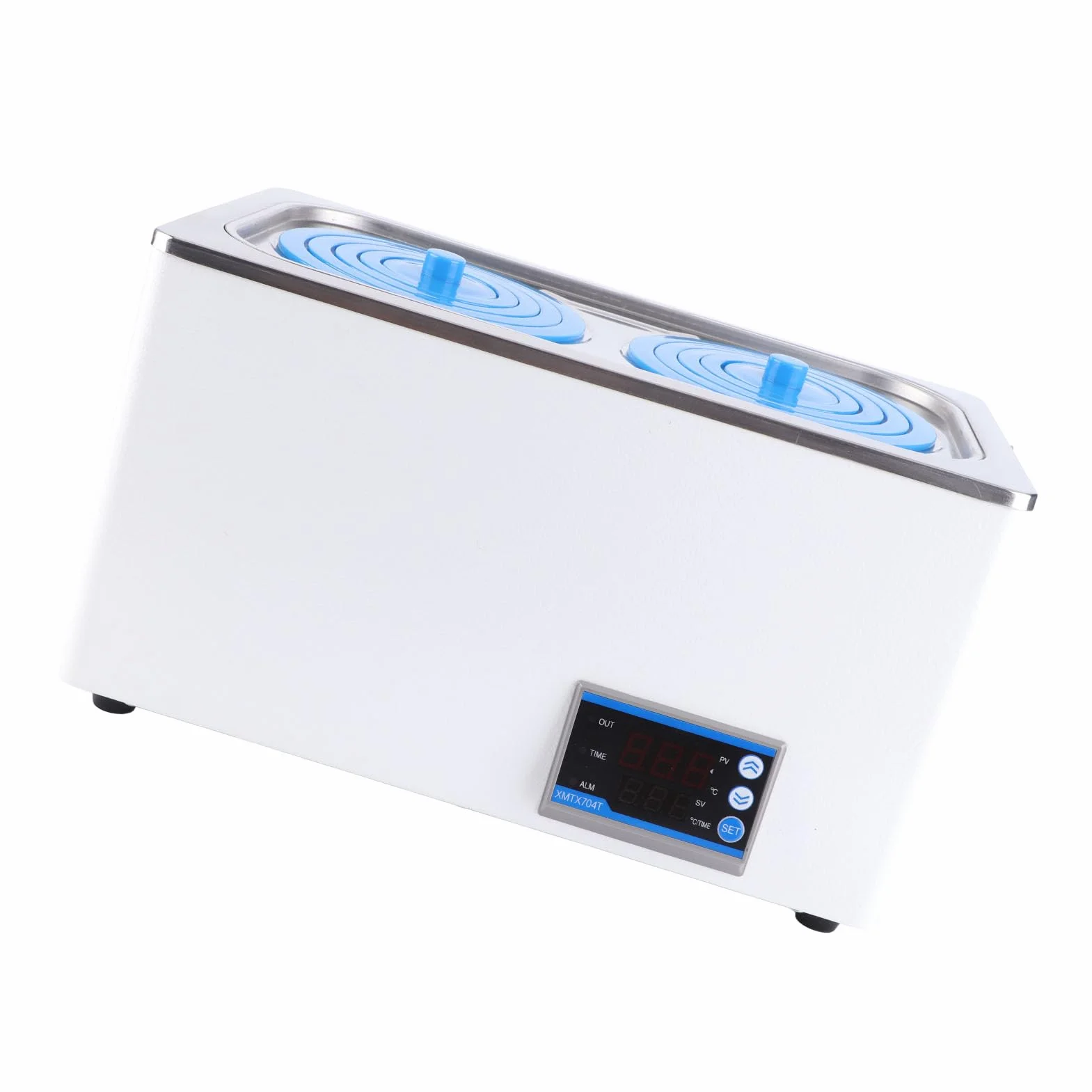 Bagnomaria Termostatico Digitale da Laboratorio, 7 Litri, 600W, Acciaio Inossidabile, Display LED Doppio, Controllo Temperatura RT-99.9¡æ, 2 Aperture