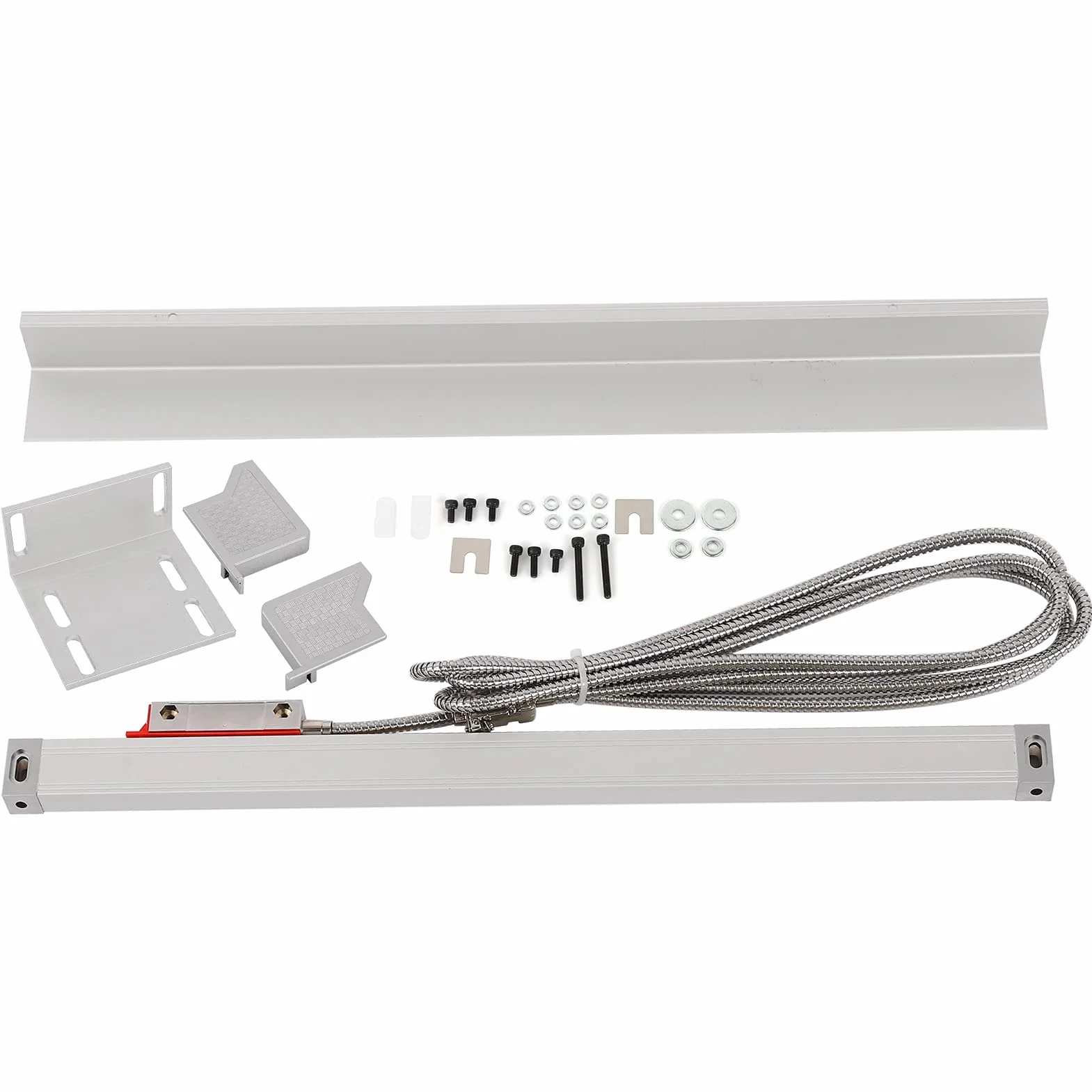 Encoder a Scala Lineare, Encoder a Righello Lineare Encoder a Scala Lineare Ottica Ad Alta Precisione Sensore Righello a Reticolo 5 μm per Tornio DC5V con Cavo (300)