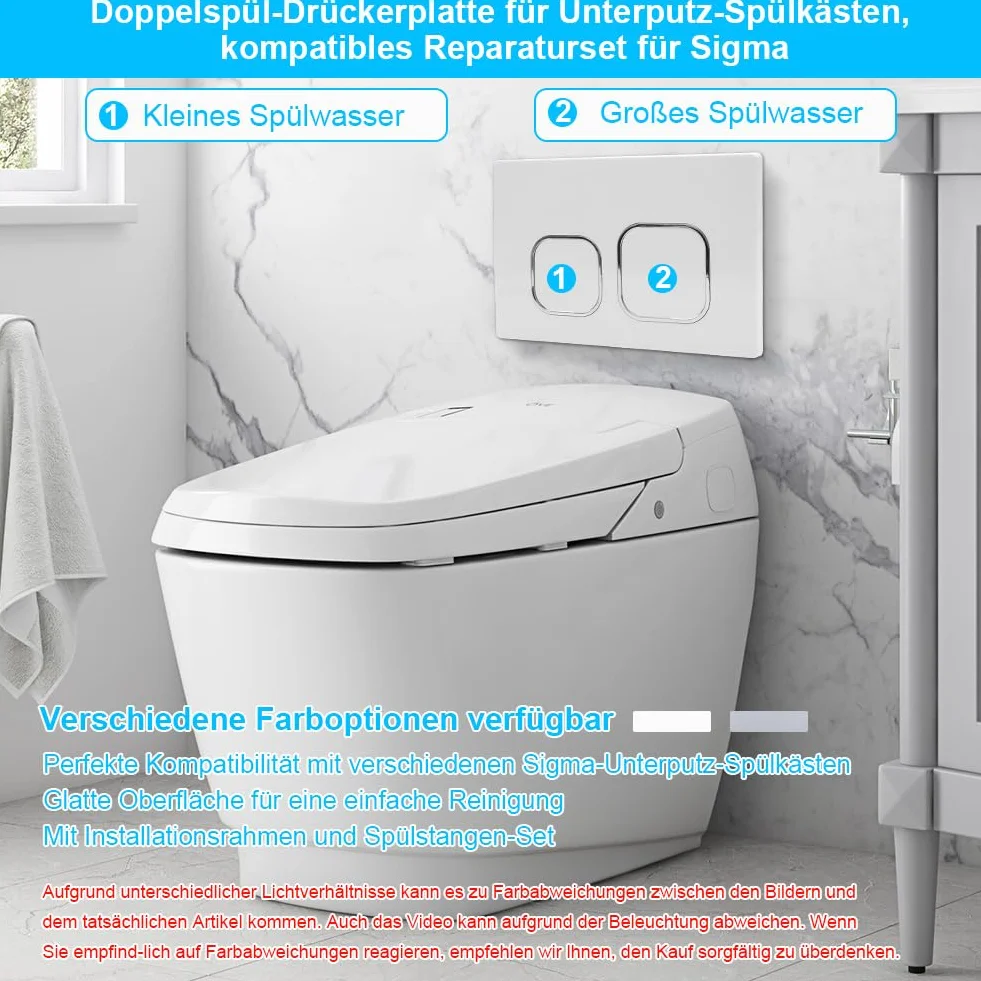 Geberit Sigma Piatto di comando WC doppio sciacquo 243x162 mm Bianco
