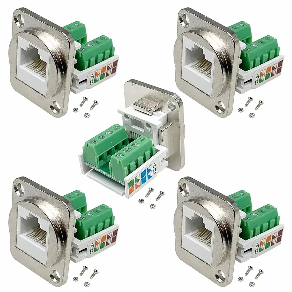 Connettore RJ45/8P8C per Montaggio A Pannello Terminale RJ45 Femmina Tipo D Saldatura