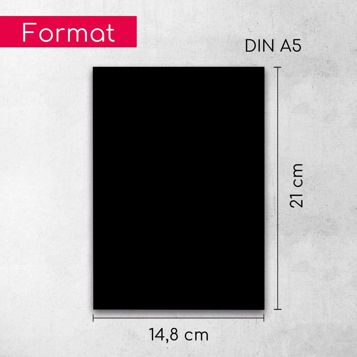 Set da 6 lastre in polistirene Nero I DIN A5 lastre rigide in plastica PS Ritagli I 14,8 x 21 cm I modellismo architettura I mag273