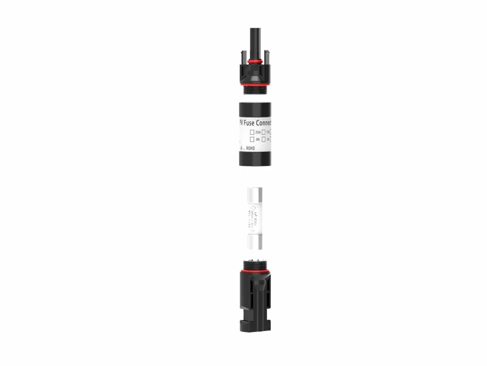 Fusibile Solare 30 Amp 1000 VDC con Portafusibile In-Linea per Impianti Fotovoltaici