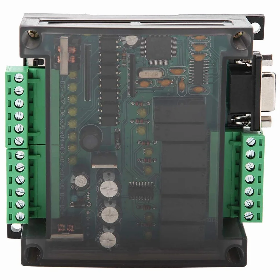 Scheda PLC, DC24V FX1N-14MR DC 24V 5A Scheda di controllo industriale PLC Logica programmabile Uscita relè, Supporti per GX developer o GX works2