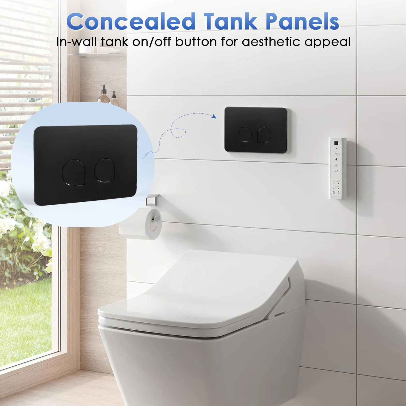 Placca di Comando WC Geberit Sigma 01 10 20 21 30 50 60 UP300 UP320 Pannello Frontale Doppio Scarico 245×164 mm Nero