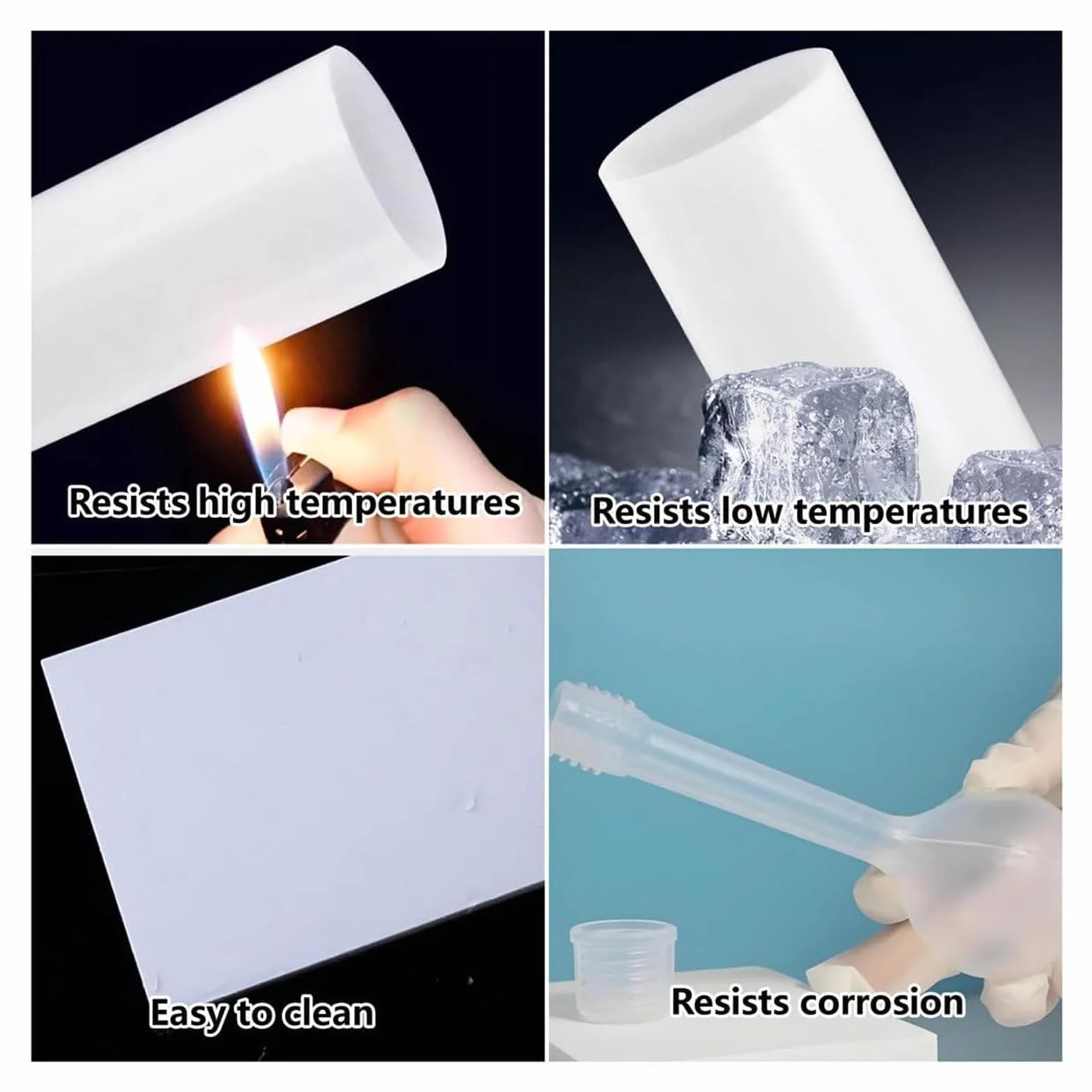 Barra tonda in PTFE, Teflon, for impieghi gravosi, 20/30/50 cm, diametro grande 60–75 mm, plastica solida bianca, resistente agli agenti chimici, lavorabile for uso industriale(60mm x 0.5m)