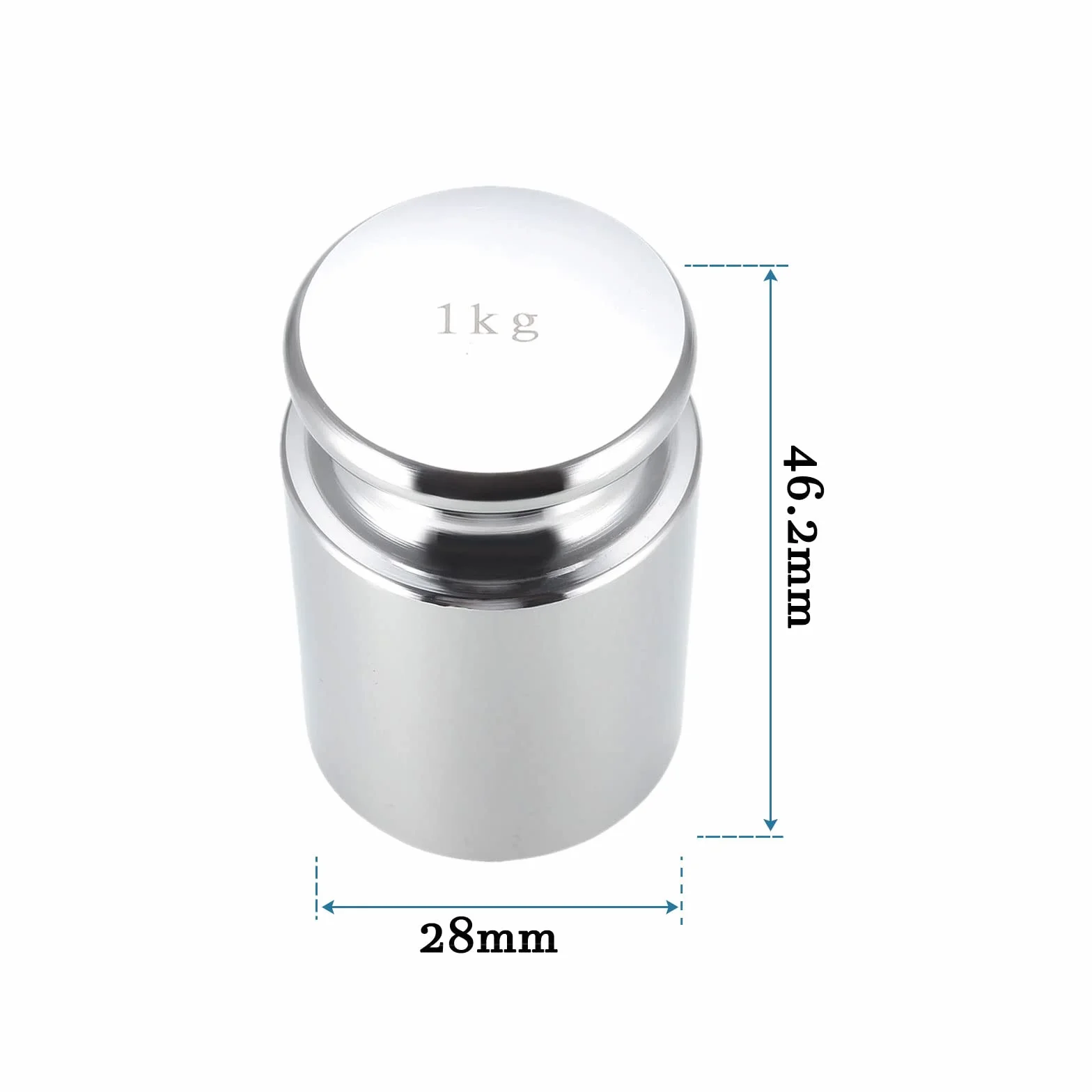 QUARKZMAN 1kg Calibrazione Peso x 1pz Cromato Cromato Acciaio Grammo Peso per Digitale Gioielli Bilance e Equilibrio Test, [M1 Precisione]