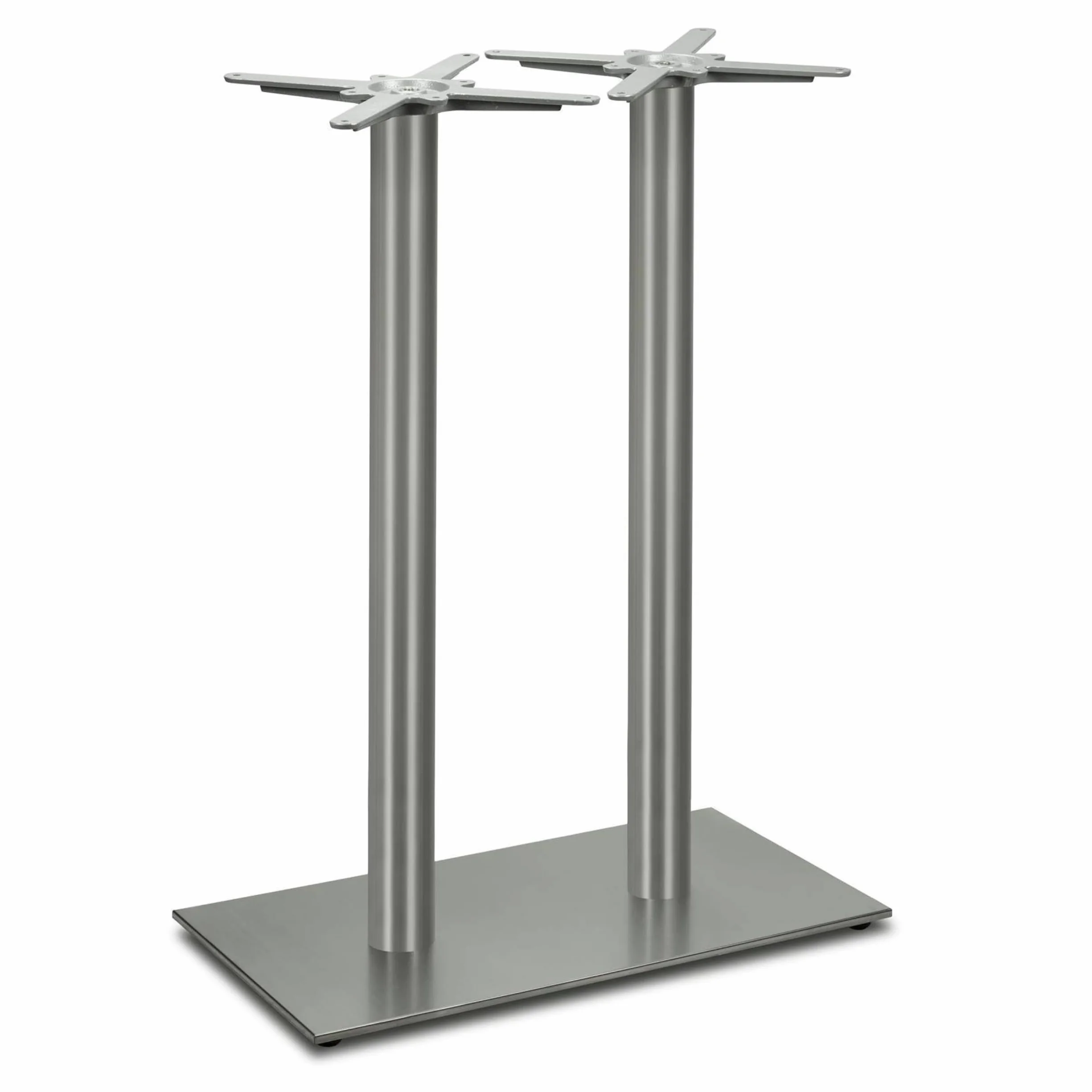 Base per Tavolo Alto da Bar Premium in Acciaio Inossidabile - PD7591inox/110 - Gambe per Tavoli Alti (Altezza: 108 cm, Peso: 32 kg) - Max. Dimensione della Tavola: 130x70 cm