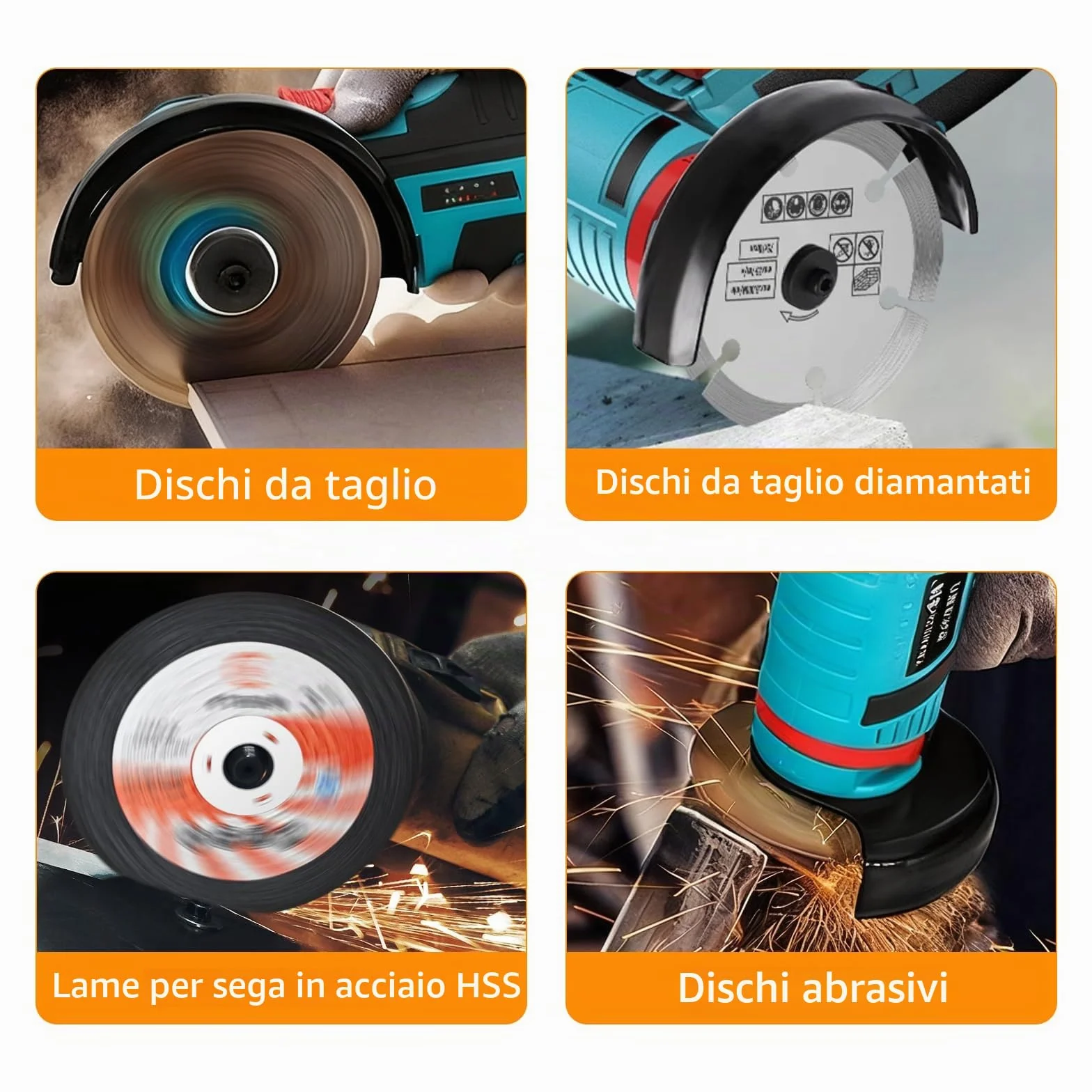Set di dischi da taglio da 75 mm per smerigliatrice angolare, composto da 23 accessori con dischi da taglio HSS e dischi da taglio in carburo per taglio, lucidatura e smerigliatura del metallo