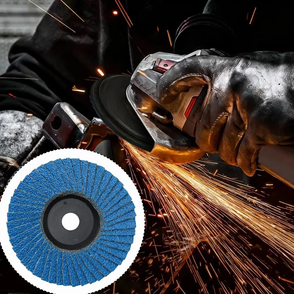 12 Pezzi 76mm Disco Abrasivo Lamellare Grana 60, Dischi Abrasivi a Lamelle Foro Centrale 10mm per La Lucidatura Ruvida di Metallo, Legno, Plastica