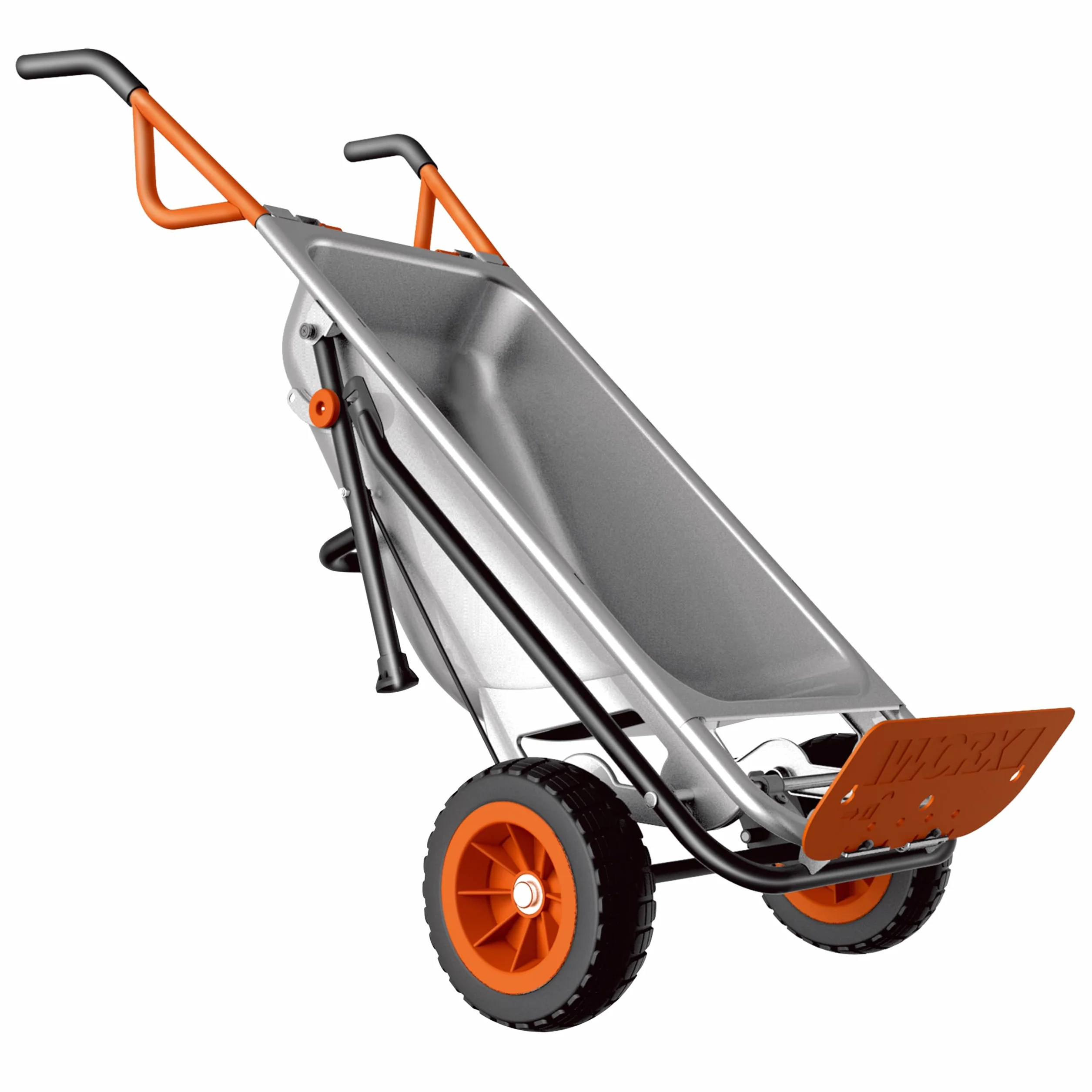 Worx WG050 Carriola Multifunzione a Due Ruote, Porta Sacchi, Porta Fusti, Trasporto Sassi, Trasporto Vasi, Capacità di Carico Max 136kg