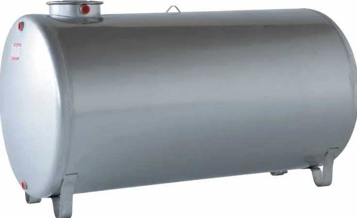SERBATOIO ACQUA IN ACCIAIO INOX AISI 304 ORIZZONTALE LT.300 D.65