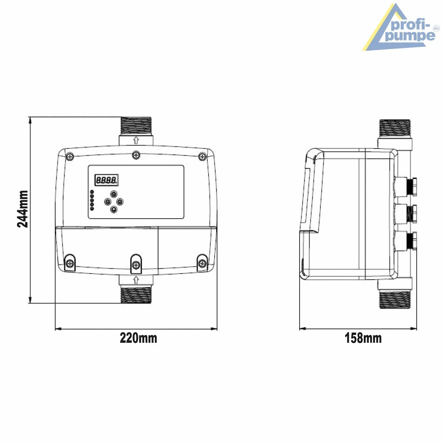 REGOLATORE POMPA CON INVERTER PRESSOSTATO cablato Pressostato Controller automatico Monitor di flusso per acquedotto domestico Pompa Pompa per pozzo Pompa centrifuga Pompa sommersa