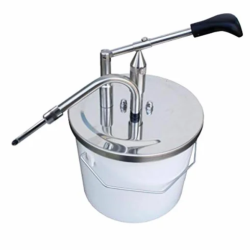 Hovicon | Riempitrice a 45° a Leva per Krapfen e Croissants - in Acciaio Inox, Con Secchio (Capacità 3 Litri)