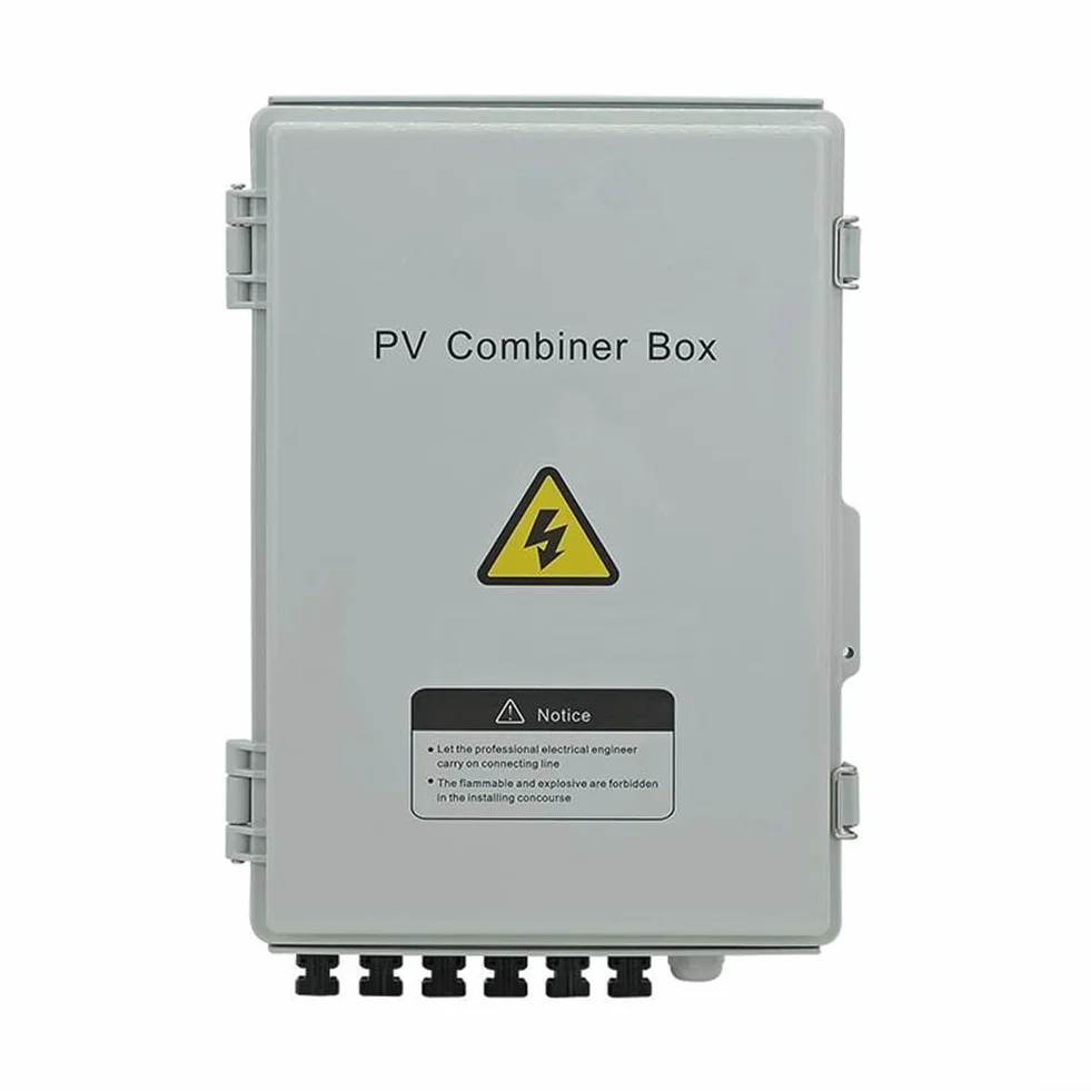 Scatola combinatrice fotovoltaica solare a 6 corde con scaricatore e interruttore, scatola di giunzione da 550 V CC per sistema di energia solare per camper, recinzione elettrica resistente alle