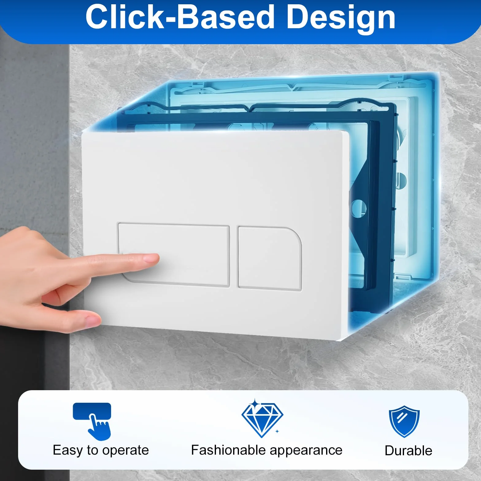 Geberit Sigma Piastra di Comando per WC, Ricambio 115.770.11.5, 246×164 mm