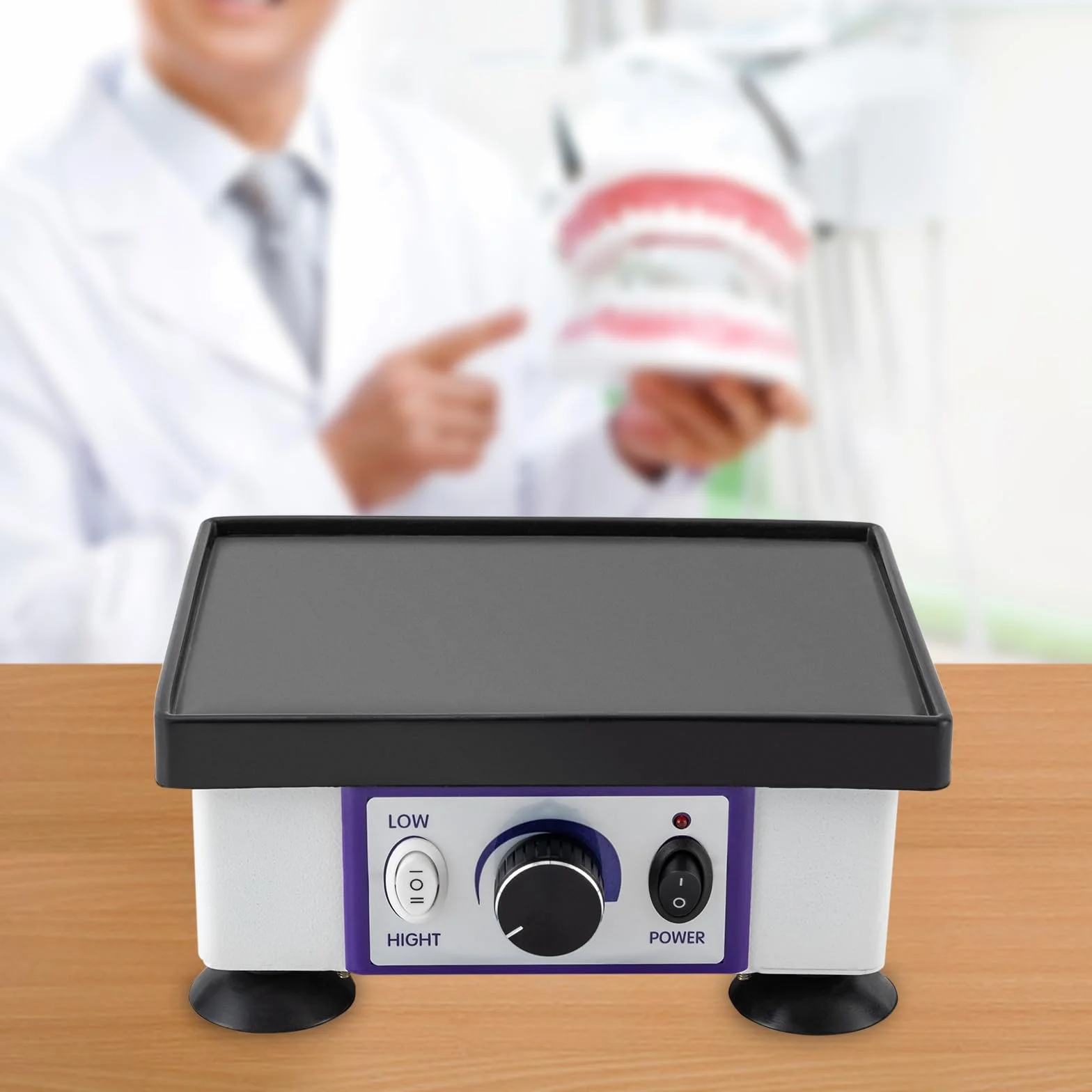Oscillatore Dentale, Agitatore per Gesso Dentale, Piatto Vibrante Oscillatore, Vibratore Rettangolare Shaker 220V 120W, Attrezzatura per Laboratorio Dentale per Dentisti e Cliniche Dentali