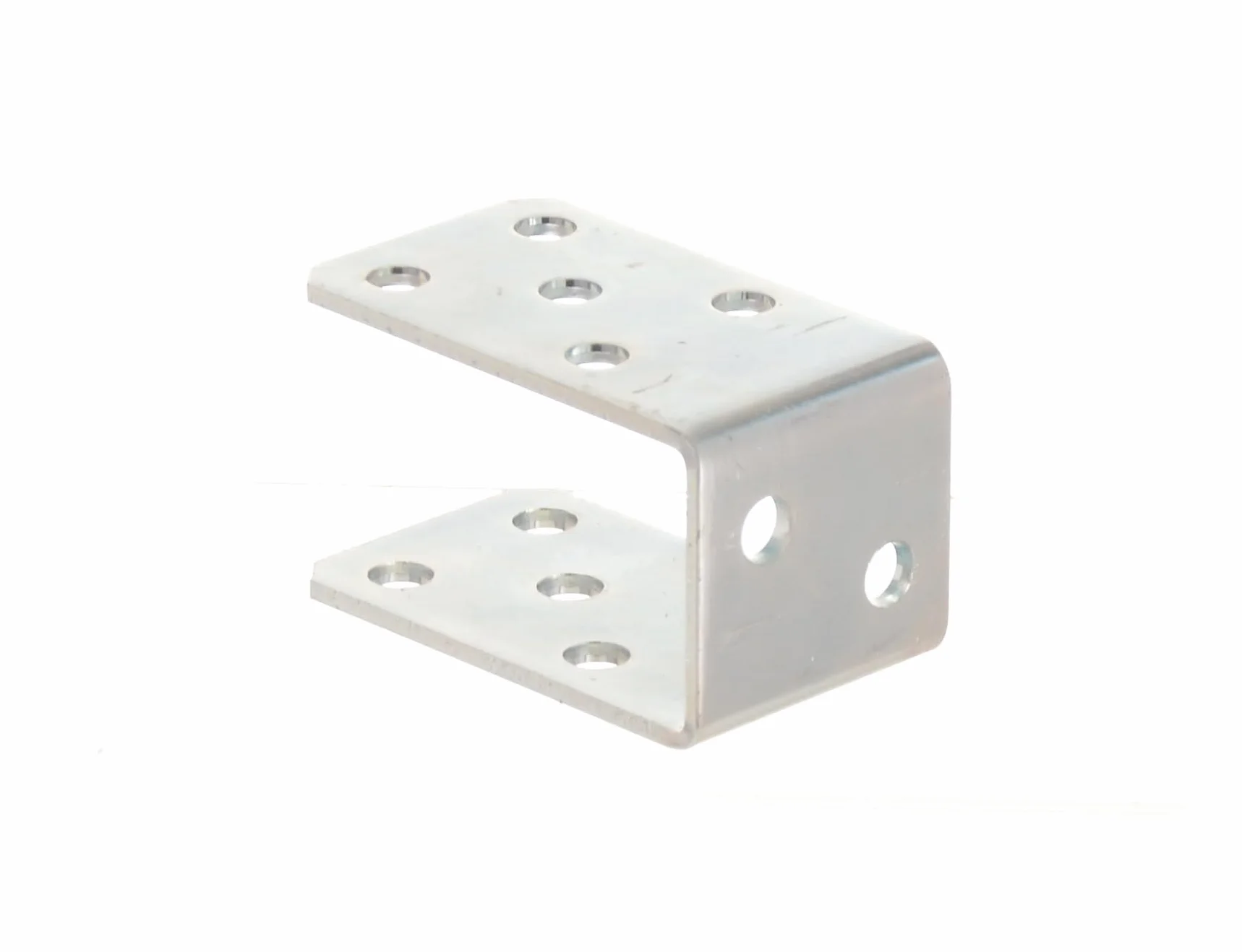 Supporto per pali a U, 50 mm, da avvitare, zincato a caldo, 4 mm, in acciaio, a forma di U, supporto per pali per costruzione in legno, ideale per terrazze, tettoie