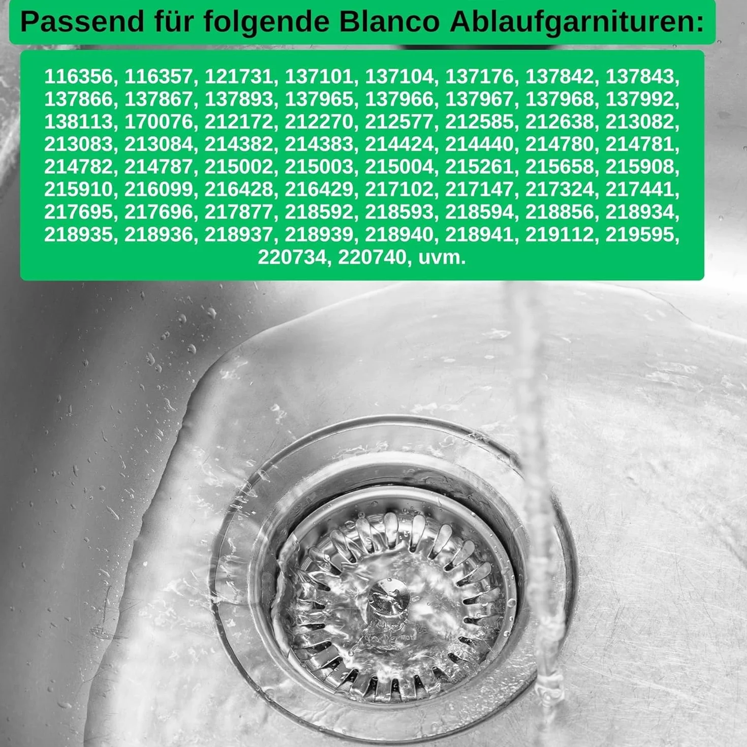 Blanco 125555 - Cestello con perni per funzionamento eccentrico, in acciaio INOX, 8,2 cm