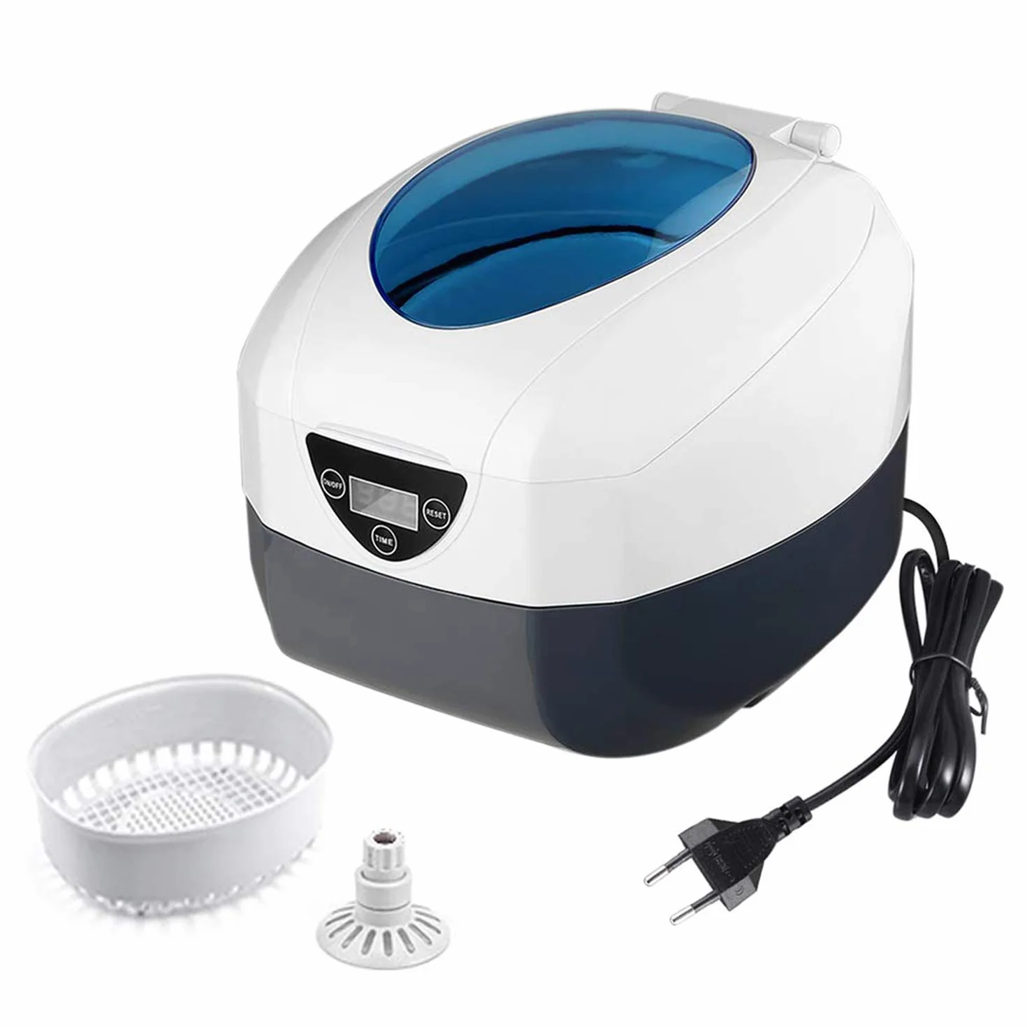 Uten Pulitore Ultrasuoni 750ml, Lavatrice Ultrasuoni in Acciaio Inox, Detergente ad Ultrasuoni per Uso Domestico, Vaschetta Ultrasuoni Pulitore Ultrasuoni Portatile per Occhiali Gioielli Orologi