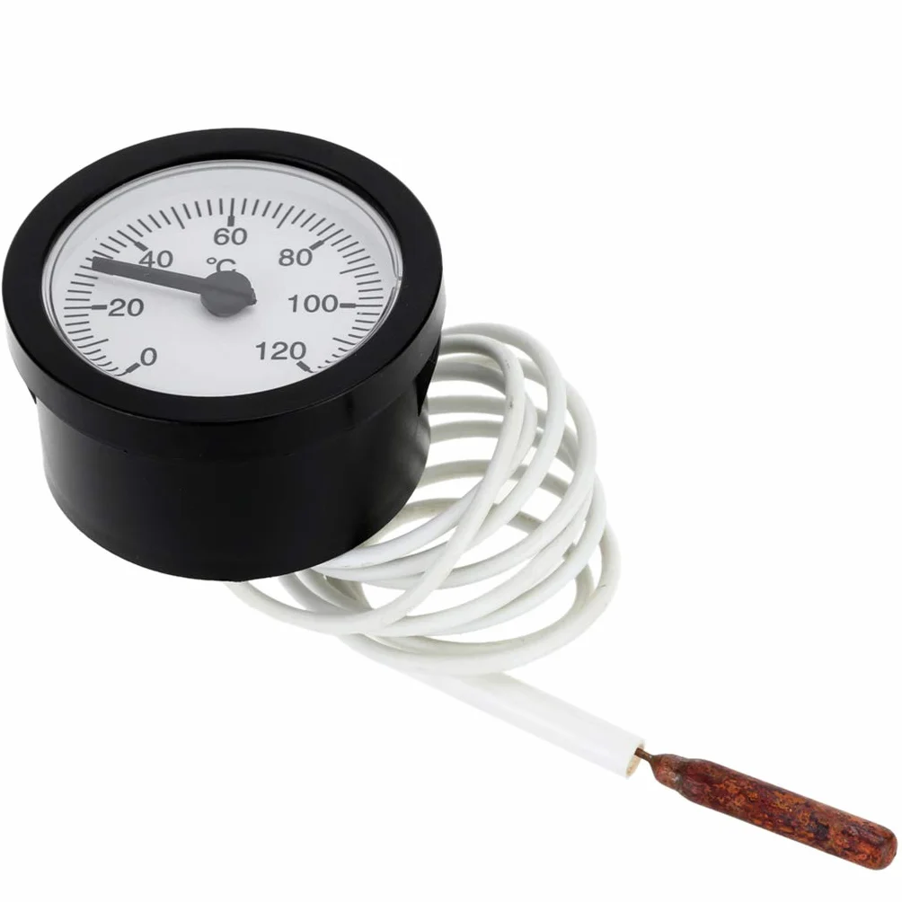 Termometro Termometro con quadrante Professionale Indicatore di Temperatura capillare 0-120 ℃ Acqua e Olio con sensore da 1 m