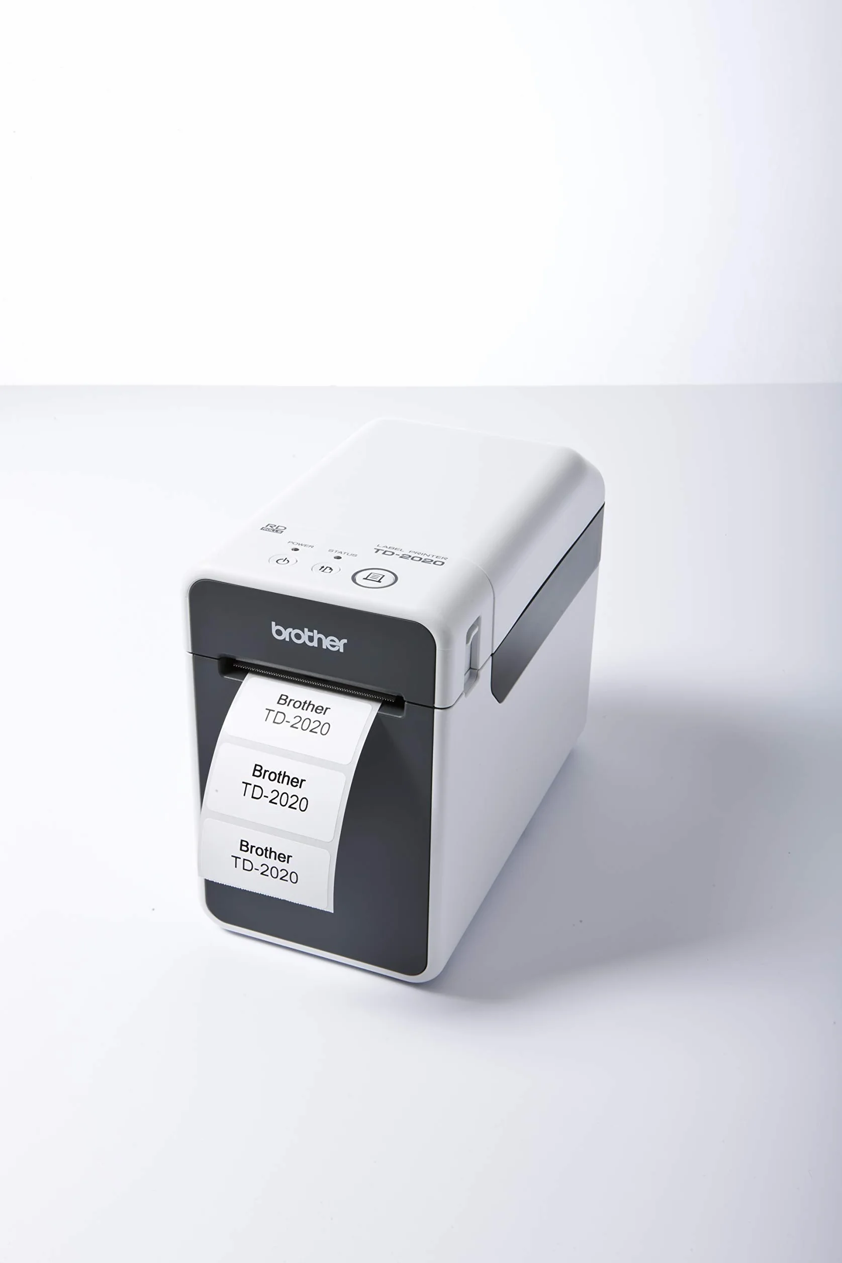 Brother TD-2020A Stampante per Etichette Professionale da 2 pollici, Tecnologia Termica Diretta, Stampa Etichette fino a 56 mm, 203 DPI, Velocità fino a 152.4 mm per sec, Interfaccia Seriale e USB