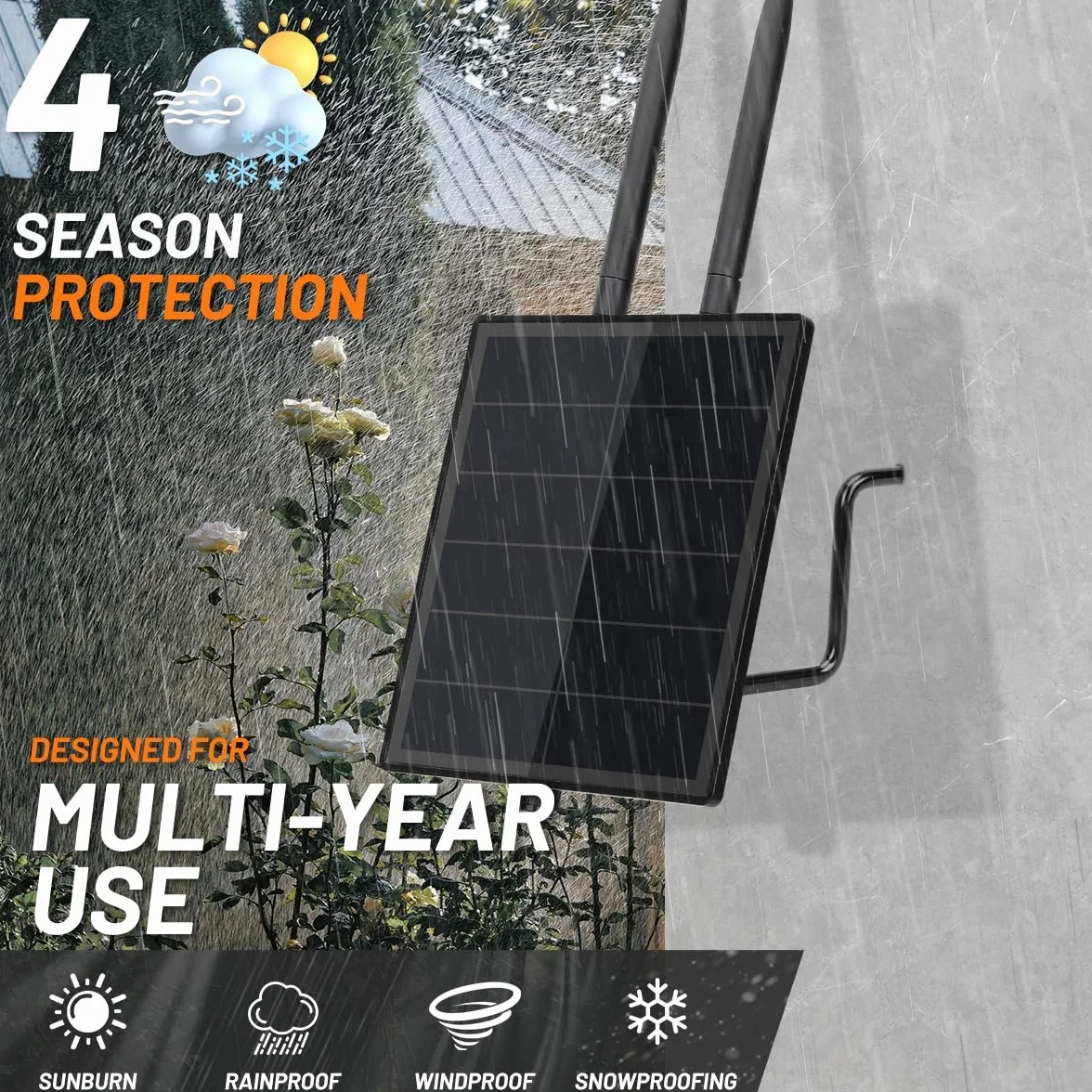 D5-2A 5W Solar Panel System for Rak4631 LoRa Module DIY Meshtastic Meshcore LoRa Node Kits 868MHz 2.4G BLE Antenna