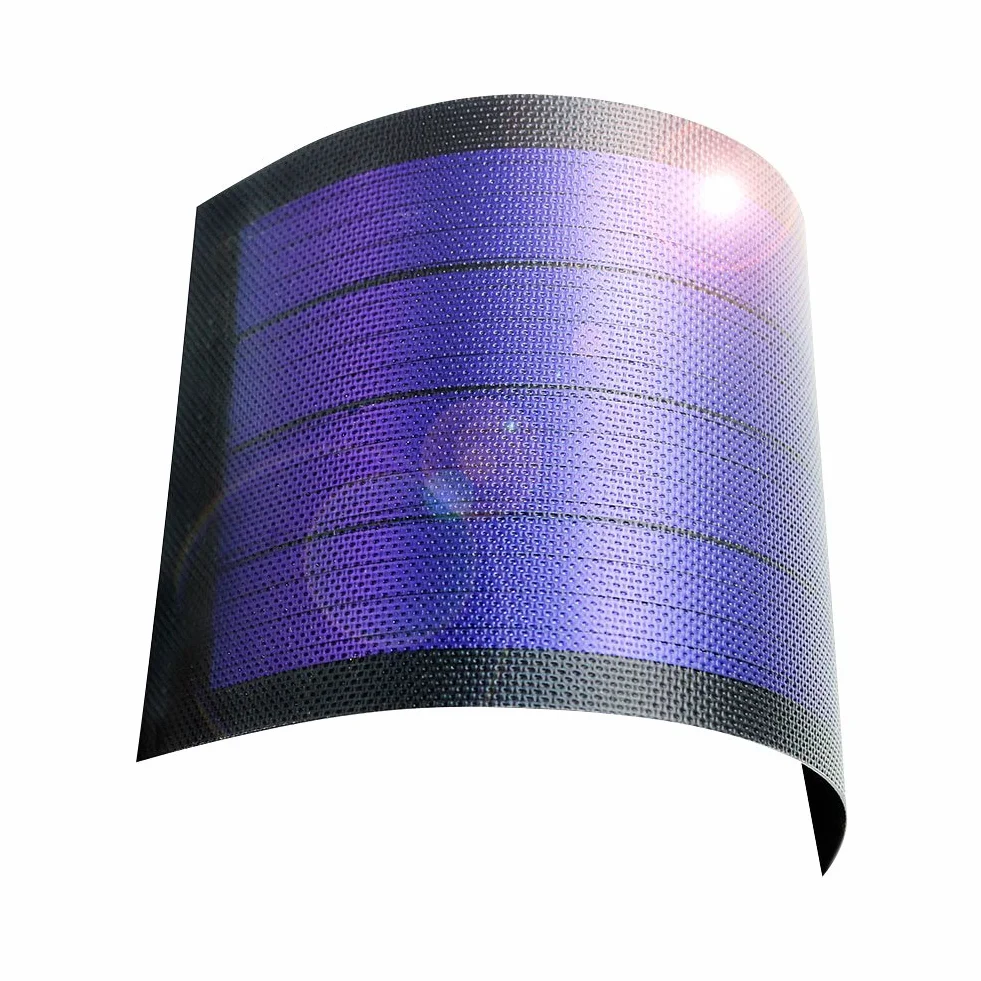 JIANG Batteria Ricaricabile Solare a Film Sottile Modulo Solare a Pannello fotovoltaico 1W 6V Batteria Ricaricabile (A-Nero)