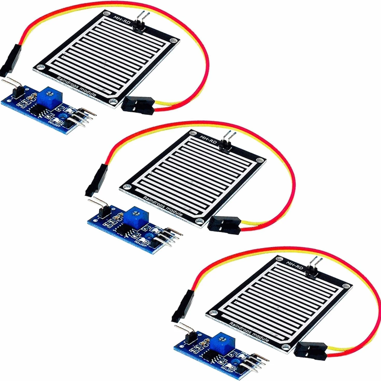 AZDelivery 3 x Modulo Sensore Pioggia, rilevatore di Acqua Piovana compatibile con Arduino incluso un E-Book!