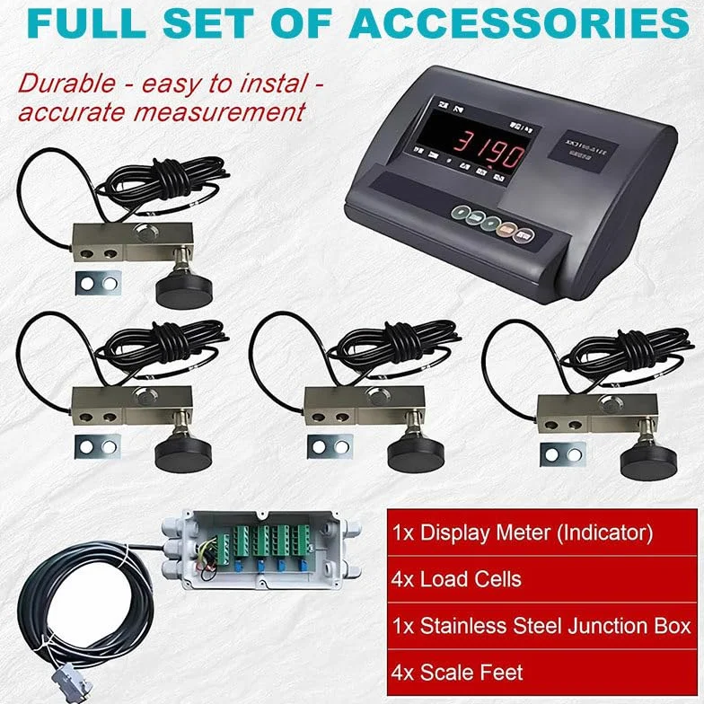 Set di bilance per Bestiame, Display ad Alta precisione, Bilancia con cella di carico, Set di bilance elettroniche per Bestiame con Scatola di Giunzione, bovini, suini, capre, Pecore