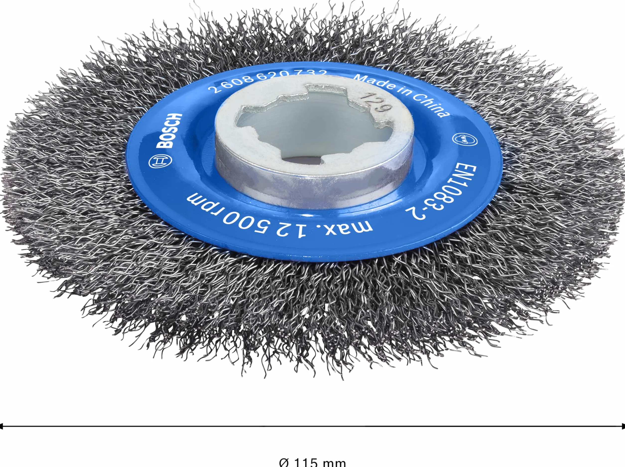 Bosch Professional 2608620732 Spazzola a Disco Ondulato Clean, per Metallo, X-Lock, Ø 115 mm, Spessore Filo 0.3 mm