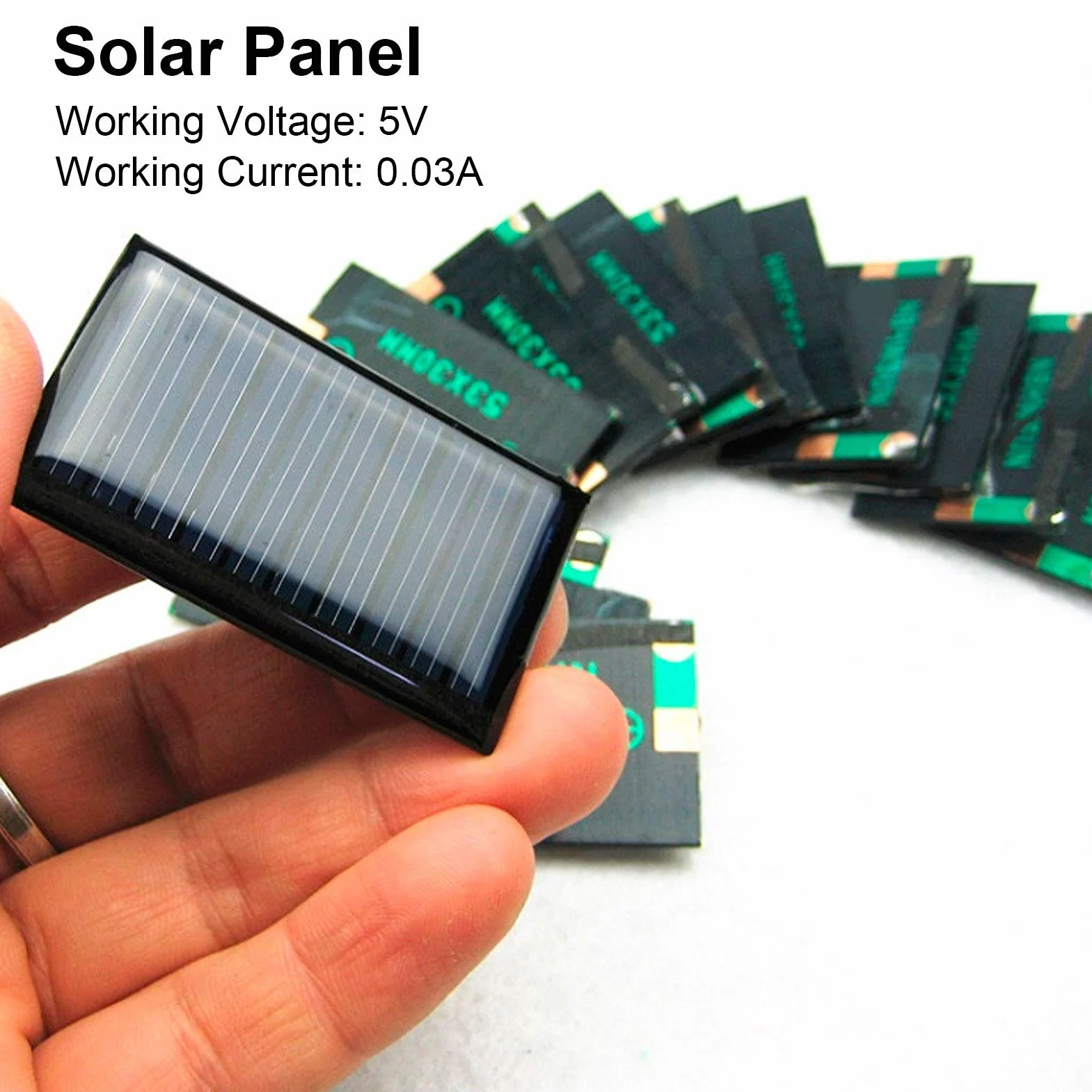 Mini pannello solare, 8PCS 30MA 5V Mini celle solari Pannelli FAI DA TE Solare epossidica Piastra Giocattolo elettrico Materiali Celle fotovoltaiche Caricabatterie