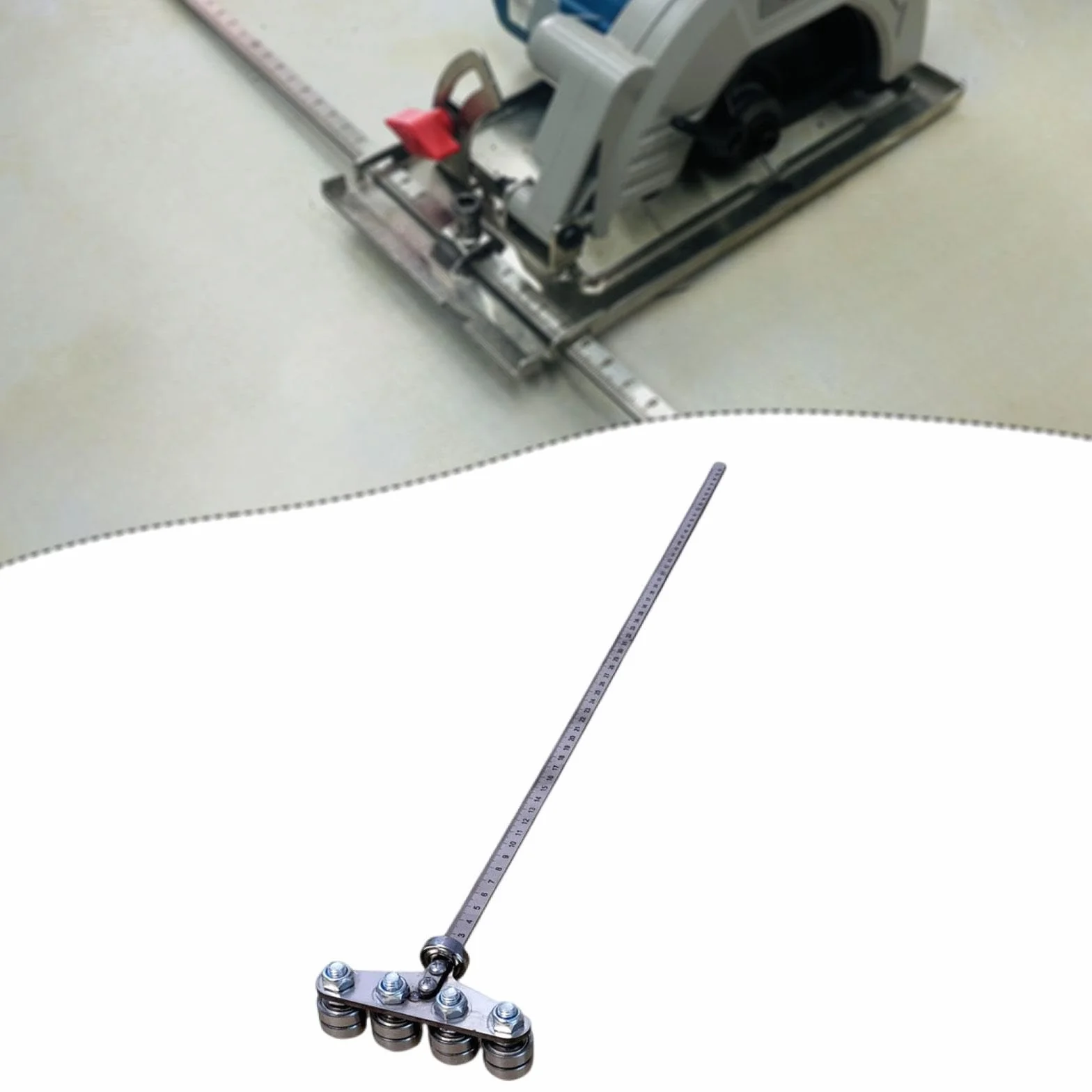 KESOTO Guida per con righello di profondità, accessorio robusto in metallo per lavori di falegnameria, posizionamento, taglio, rifilatura e fresatura, Style L