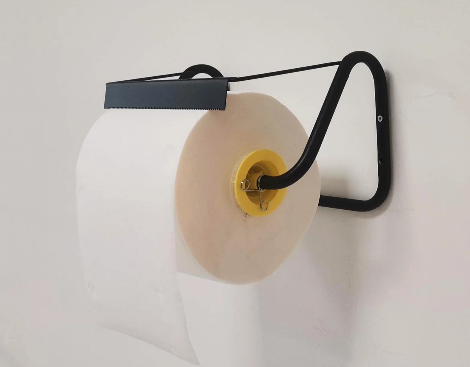 Tecnokit porta rotolo carta da muro industriale in acciaio nero 40x20x23h con accessori montaggio
