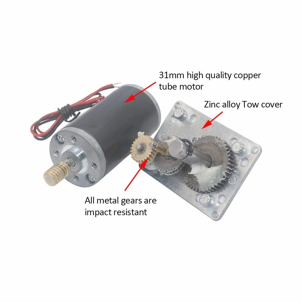 Motoriduttore a vite senza fine 12V 10RPM 8mm