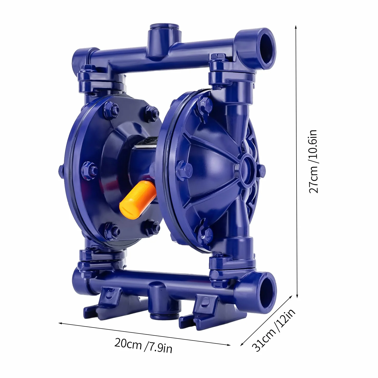 Pompe a diaframma pneumatiche in ghisa doppia per trasferimento fluidi industriali, pollici 12 GPM resistente e affidabile, ideale per uso professionale e impianti industriali
