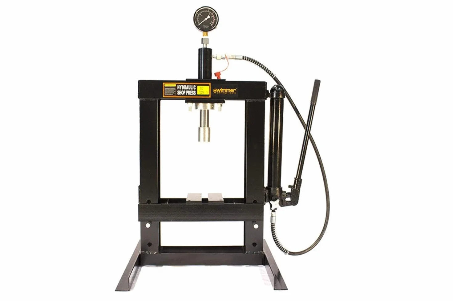 10 Ton Shop Press Floor Bench Press Plates Hydraulic Equipment w/ Gauge - SP10
