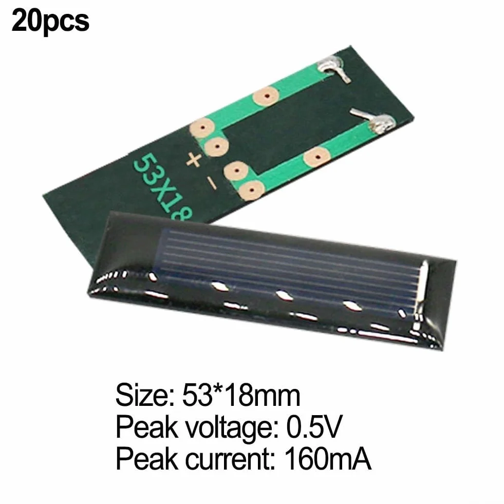 20pcs Mini Pannello Solare Cella 0 5V 160mA per FAI DA TE Progetti di Energia Efficiente Generazione di Energia