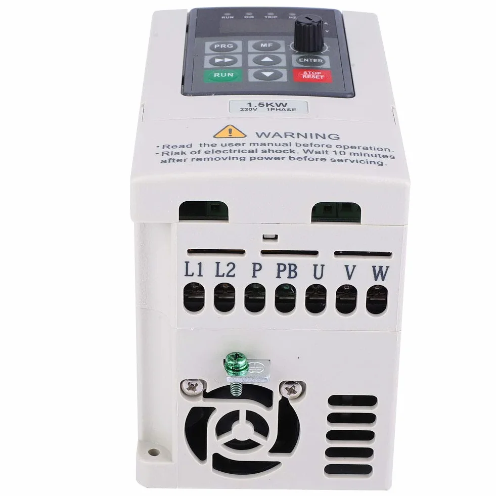Convertitore di frequenza variabile da monofase a trifase (220 V, 1,5 kW), per flusso di controllo della pompa, alimentazione idrica a pressione costante, macchina per incisione, macchine da stampa, v