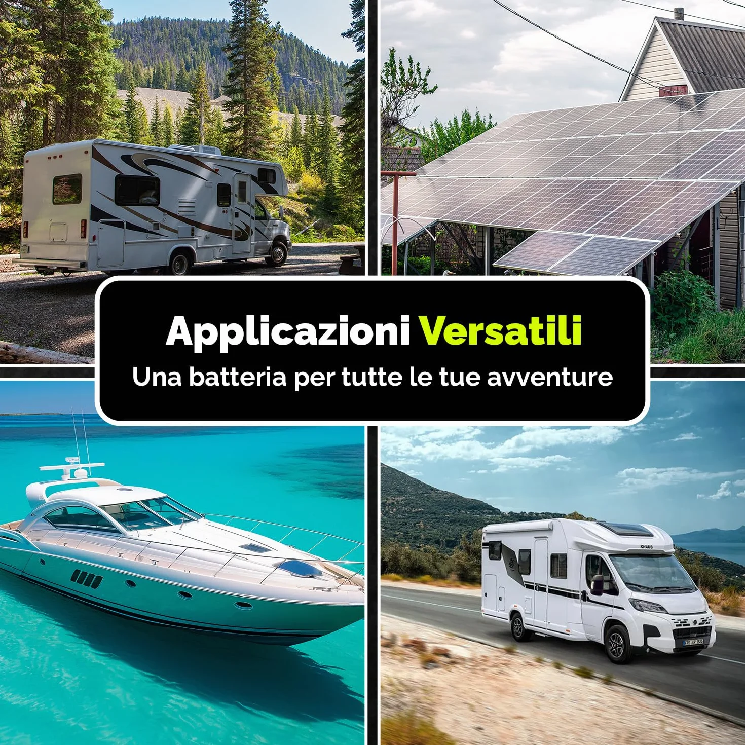 Batteria GEL 12V 100Ah Ciclo Profondo – Batteria Senza Manutenzione per Camper, Caravan, Barca, Casetta da Giardino, Sistemi Solari Off-Grid – Electronicx Caravan Edition